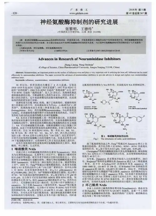 神经氨酸酶抑制剂的研究进展