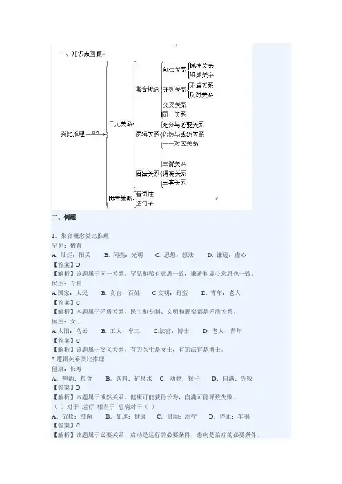 类比推理题
