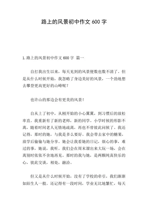 路上的风景初中作文600字