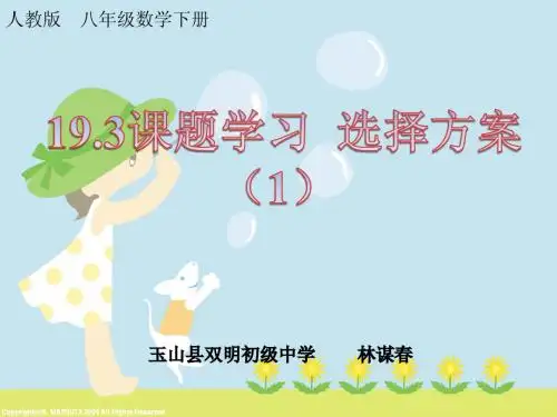 课题学习 选择方案(1)