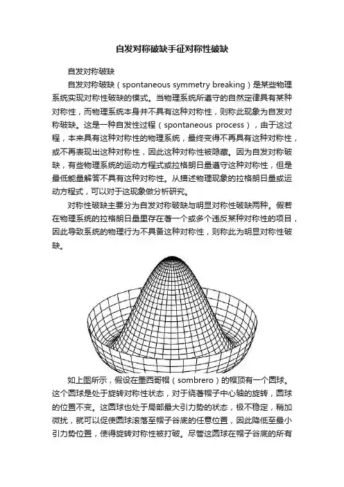 自发对称破缺手征对称性破缺