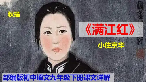 PPT《 满江红》部编版初中语文九年级下册课文详解
