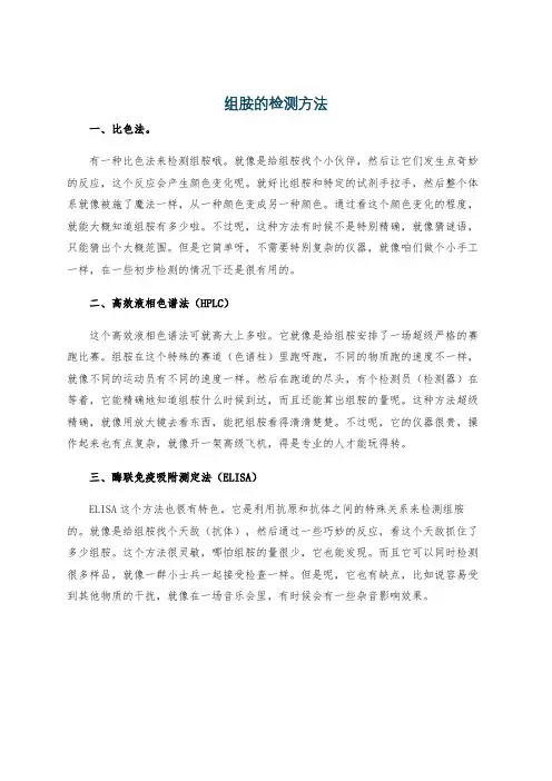 组胺的检测方法
