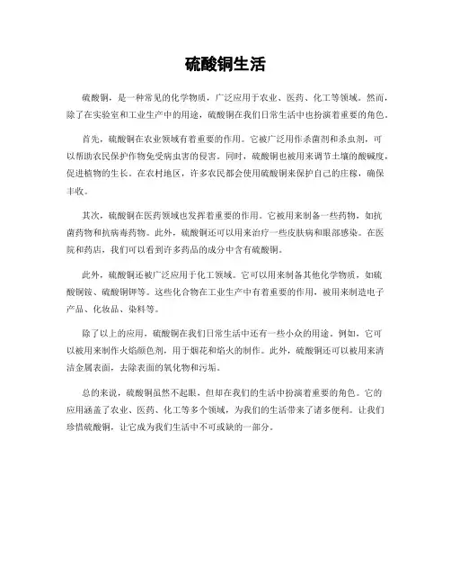 硫酸铜生活