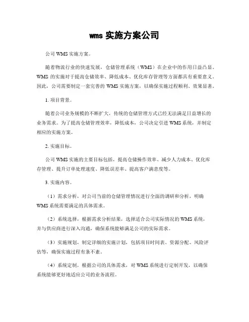 wms实施方案公司