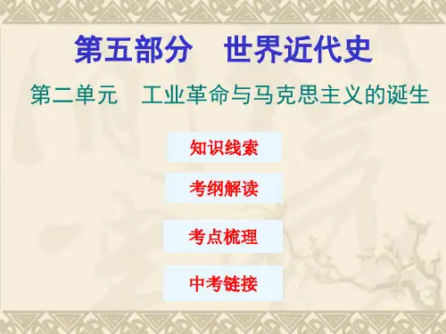 第二单元 第一次工业革命与马克思主义的诞生