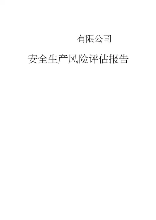 风险评估报告完整版