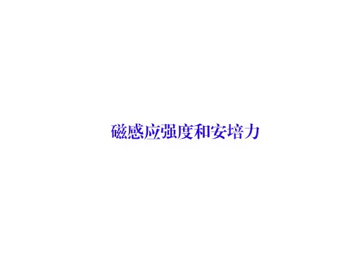 磁感应强度和安培力课件