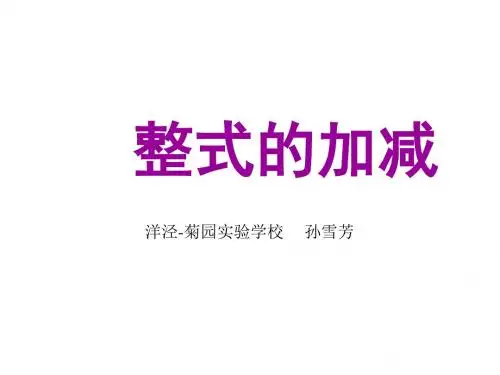 整式的加减3
