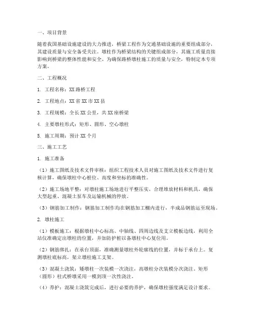路桥墩柱专项方案