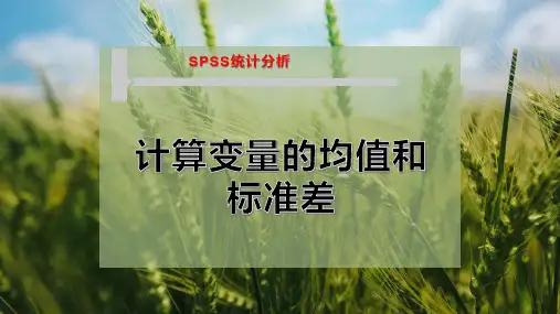 计算变量的均值和标准差