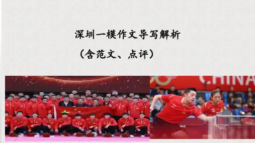 2022届广东省深圳市一模作文讲解课件14张