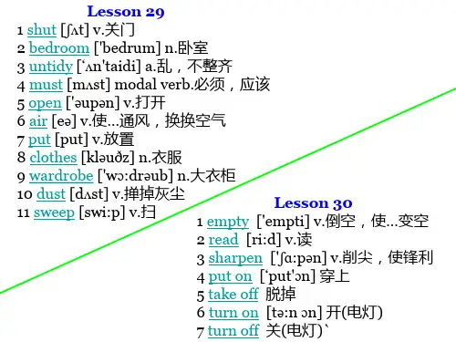 新概念英语课件一 Lesson 29-30