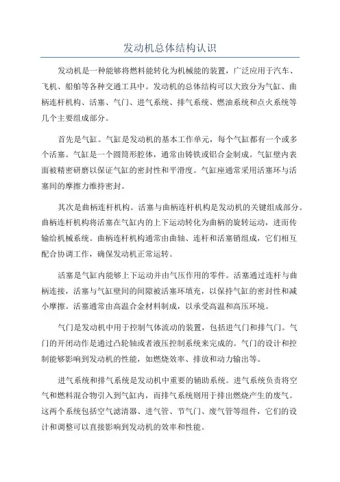 发动机总体结构认识