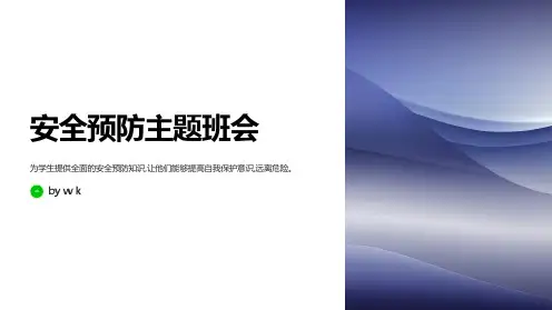 安全预防主题班会PPT课件