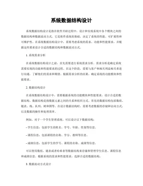 系统数据结构设计