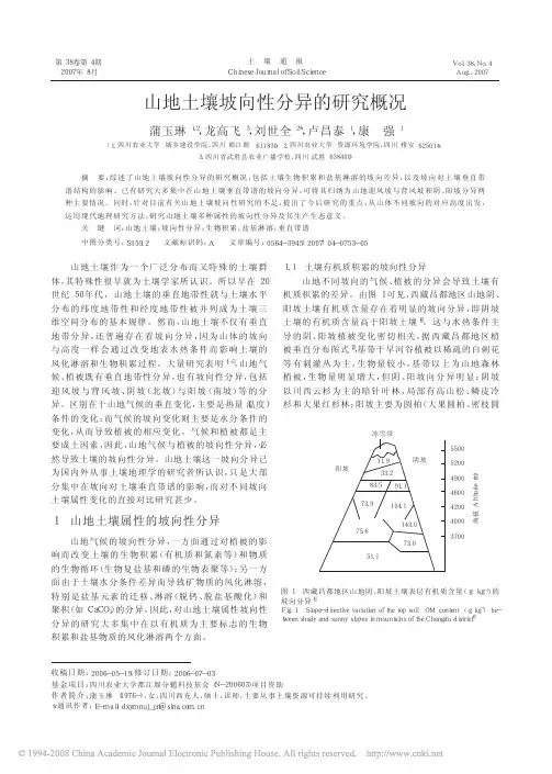 6山地土壤坡向性分异的研究概况