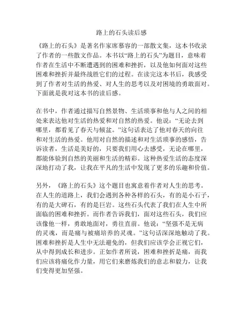 路上的石头读后感