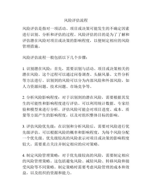 风险评估流程