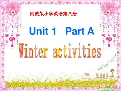 【公开课课件】小学英语闽教版第8册Unit1 PartA