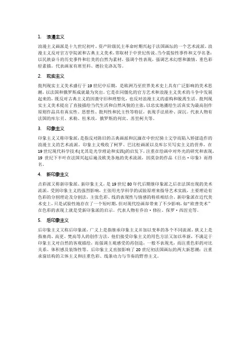 美术专业名词解释