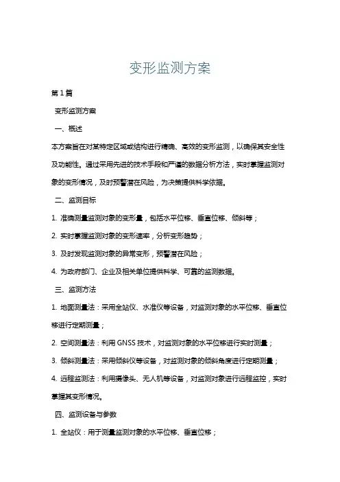 变形监测方案