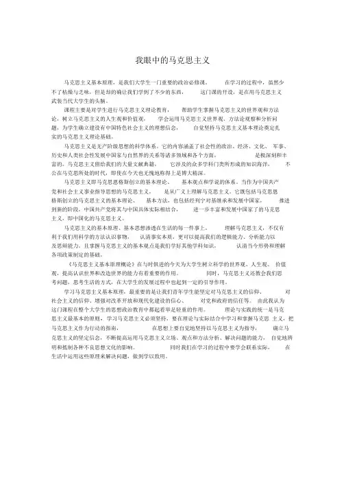 我眼中的马克思主义
