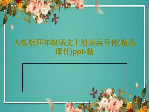 人教版四年级语文上册秦兵马俑(精品课件)ppt-精43页PPT
