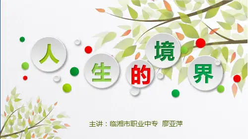 《人生的境界(冯友兰)》廖亚萍