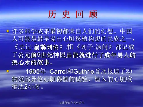心脏移植手术室课件