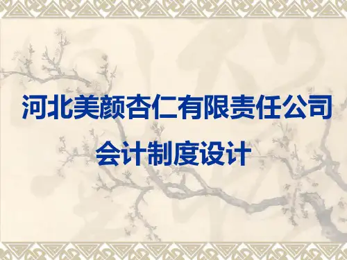 行业会计制度设计案例——河北美颜杏仁有限责任公司.ppt