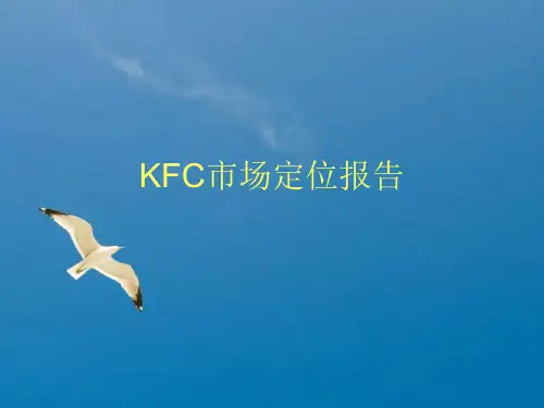 KFC市场定位报告ppt课件