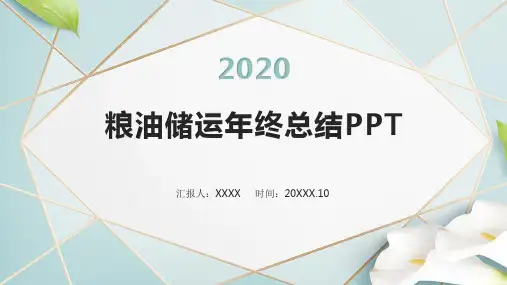 粮油储运年终总结PPT