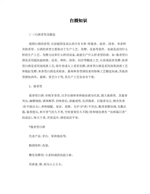白酒知识