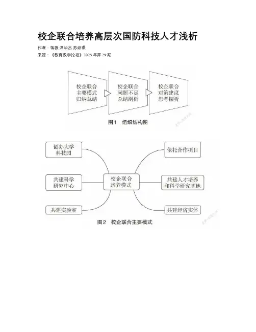 校企联合培养高层次国防科技人才浅析