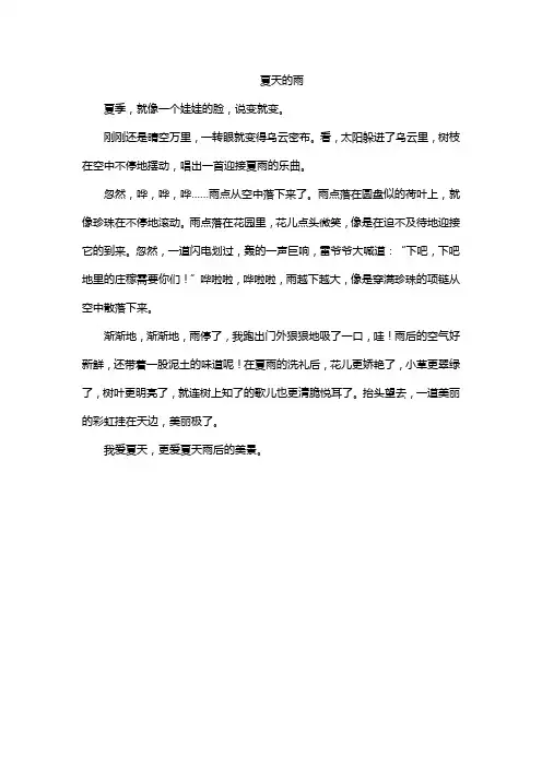 夏天的雨 
