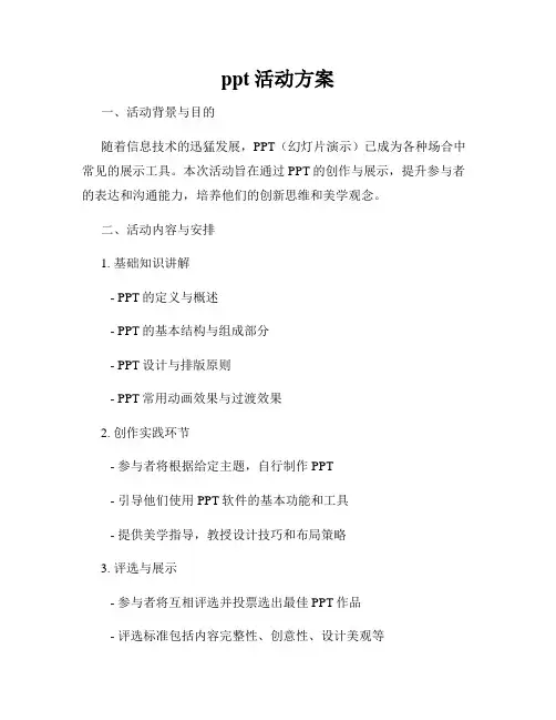 ppt活动方案