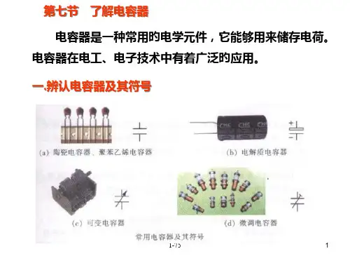 高二物理了解电容器省名师优质课赛课获奖课件市赛课一等奖课件