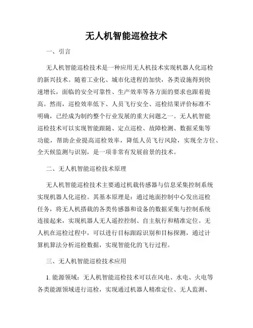 无人机智能巡检技术
