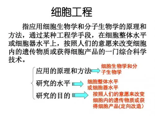 新课标人教版高中生物选修三专题二细胞工程