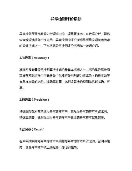 异常检测评价指标