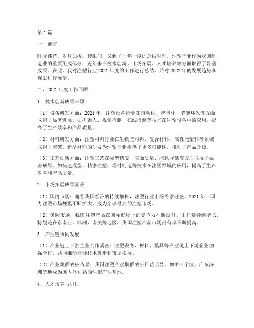 注塑行业的年度总结(3篇)