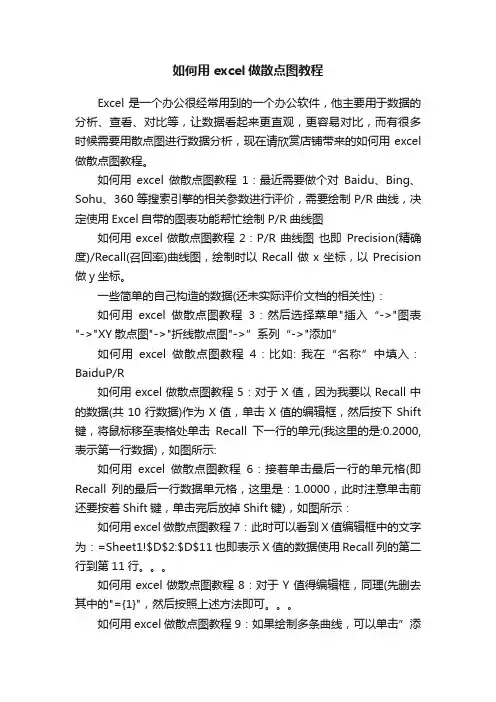 如何用excel做散点图教程