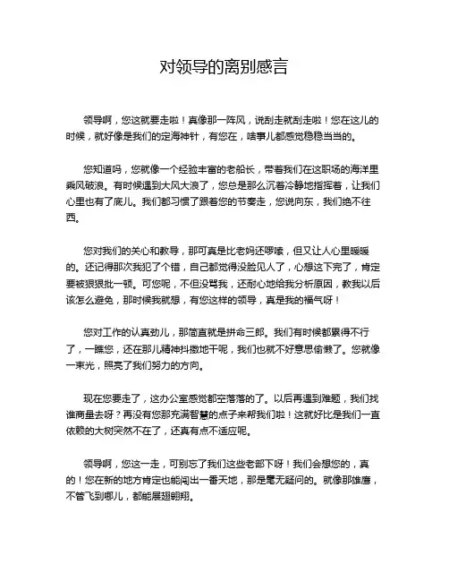 对领导的离别感言