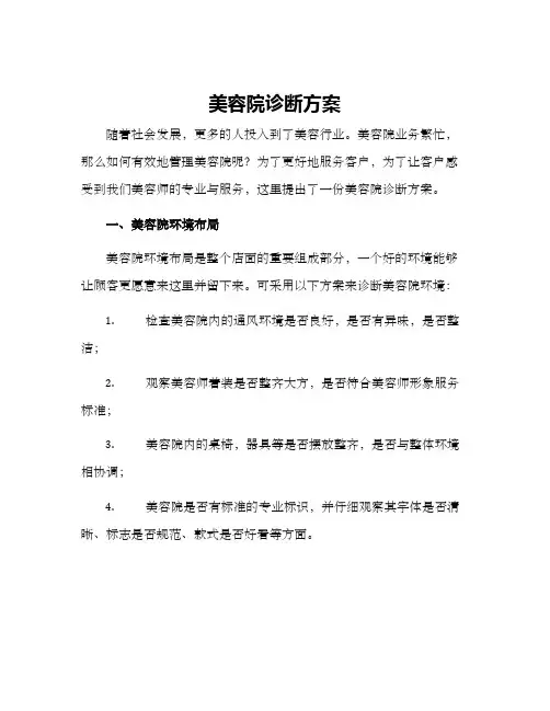 美容院诊断方案