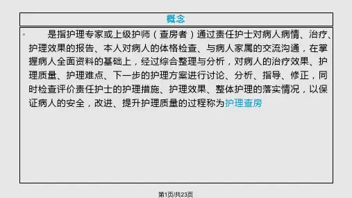如何做好护理查房PPT课件