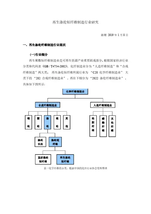 再生涤纶短纤维制造行业研究