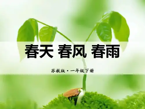 《春天-春风-春雨》PPT【品质课件PPT】
