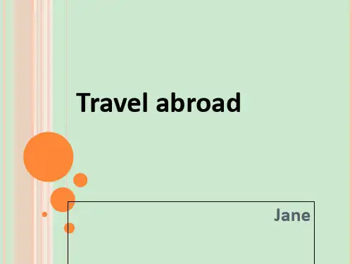 口语课旅游Travelling ppt课件