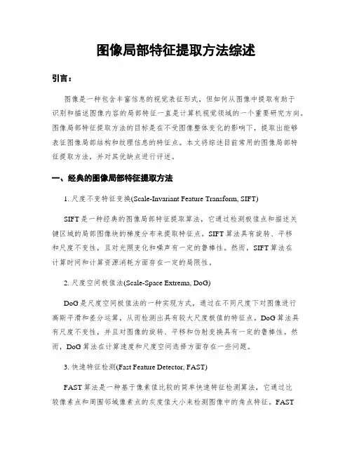 图像局部特征提取方法综述